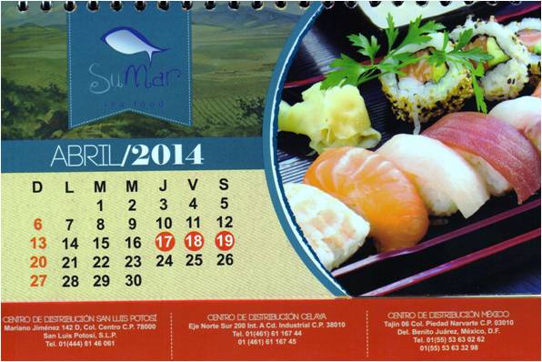 Calendario de Escritorio SuMar